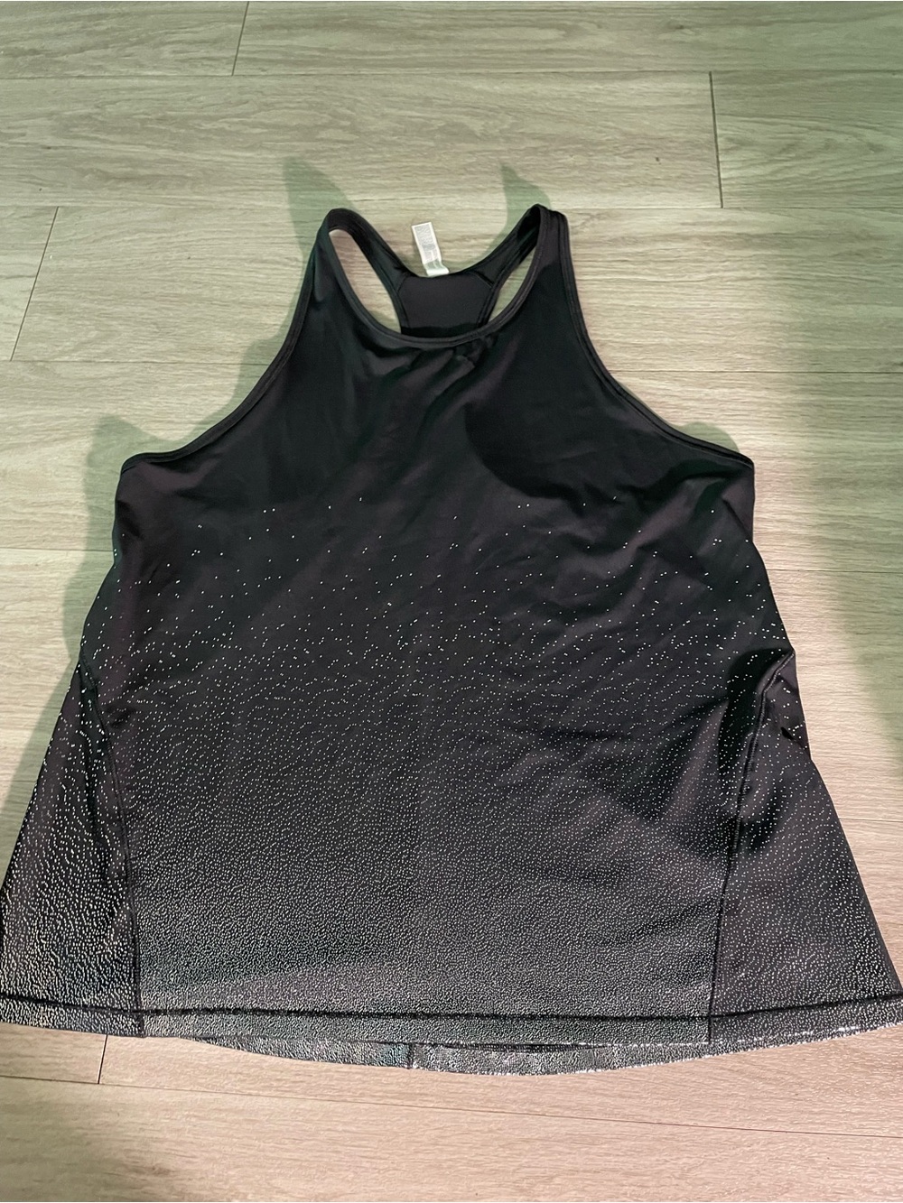 all in motion Black Racerback Tank with Subtle Sparkle